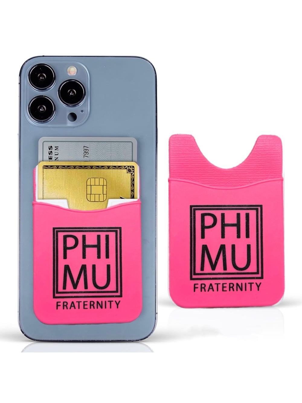NWT Phi Mu Fraternity Silicone Cell Phone Wallet